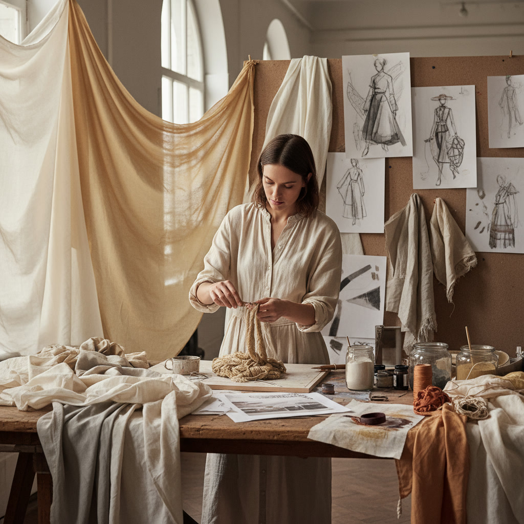 Textile design studio scene